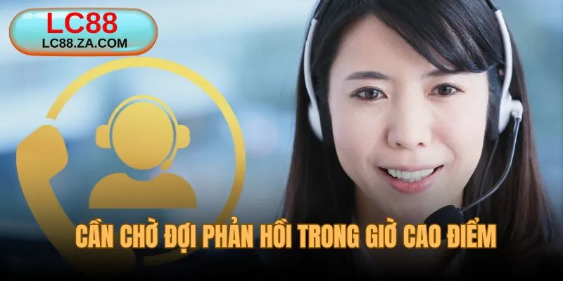 Cần chờ đợi phản hồi trong giờ cao điểm